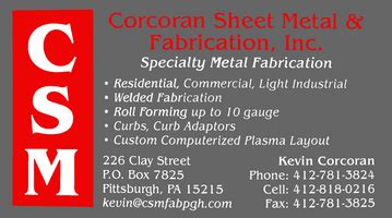 corcoran sheet metal, Corcoran Sheet Metal